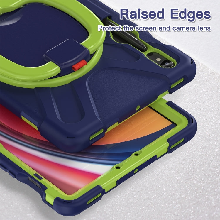 For Samsung Galaxy Tab S9 / S8 / S7 Silicone Hybrid PC Tablet Case with Holder & Shoulder Strap