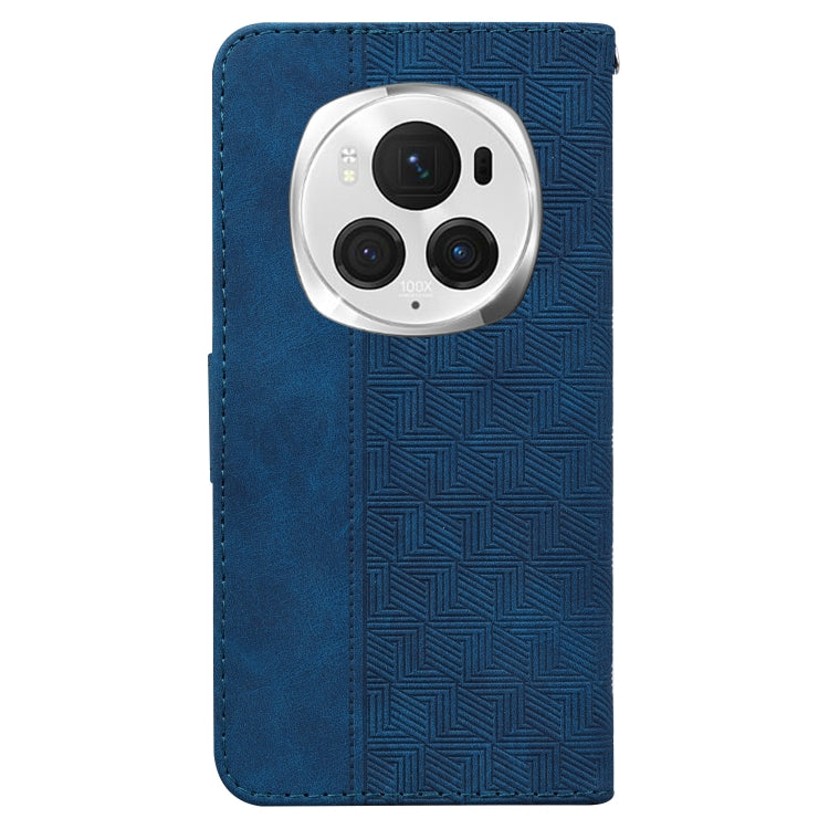 For Honor Magic6 Pro Geometric Embossed Leather Phone Case