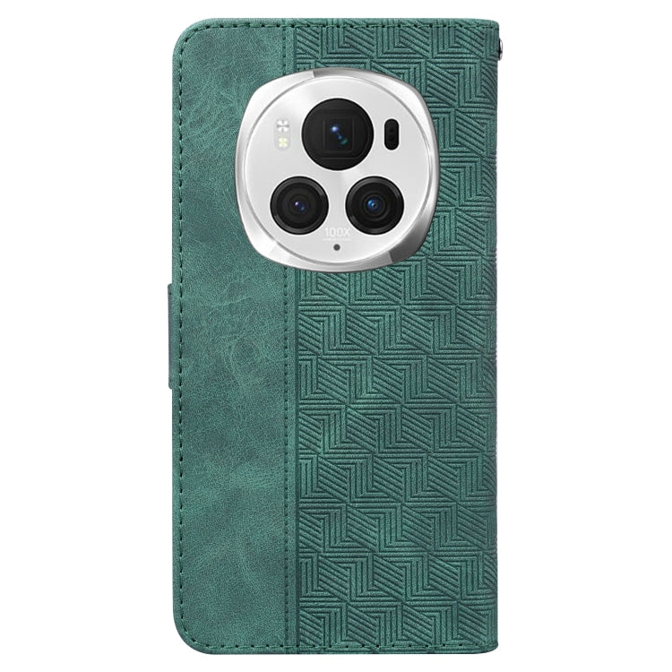 For Honor Magic6 Pro Geometric Embossed Leather Phone Case