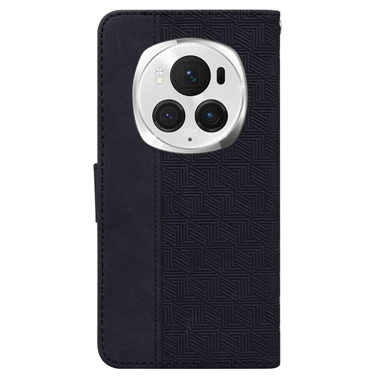 For Honor Magic6 Pro Geometric Embossed Leather Phone Case