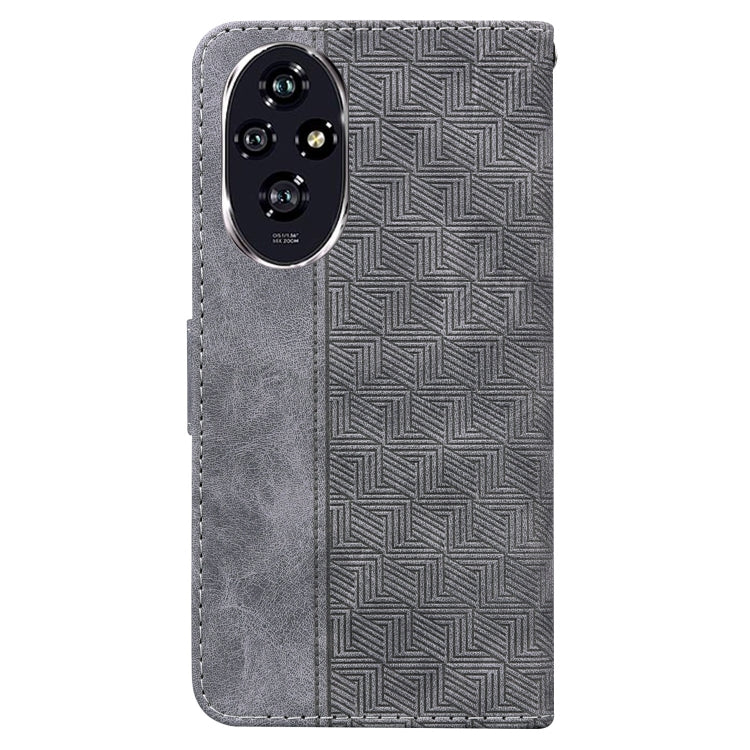 For Honor 200 Geometric Embossed Leather Phone Case