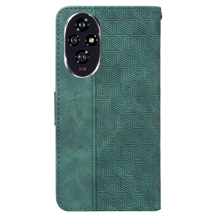 For Honor 200 Geometric Embossed Leather Phone Case