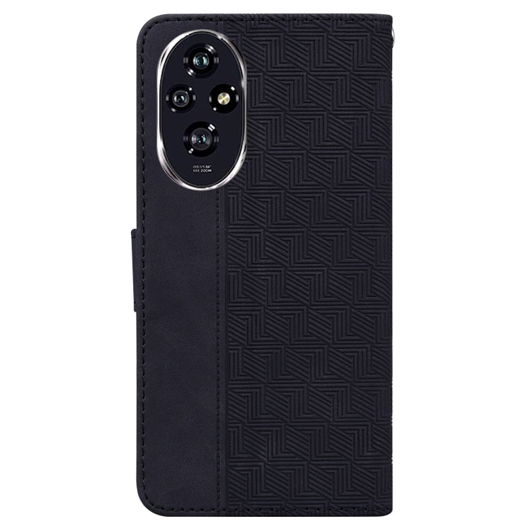 For Honor 200 Geometric Embossed Leather Phone Case