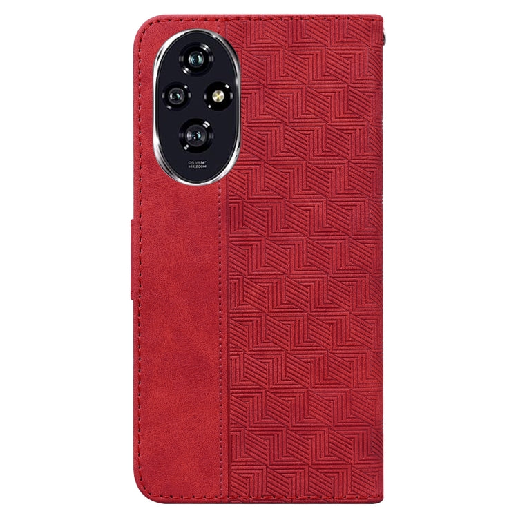 For Honor 200 Geometric Embossed Leather Phone Case