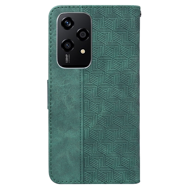 For Honor 200 Lite Global Geometric Embossed Leather Phone Case