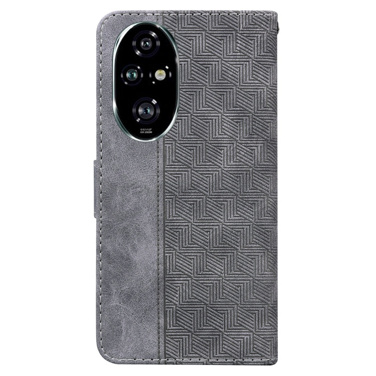 For Honor 200 Pro Geometric Embossed Leather Phone Case