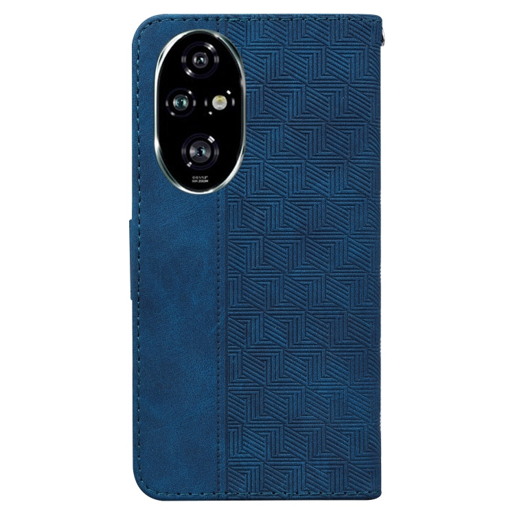 For Honor 200 Pro Geometric Embossed Leather Phone Case
