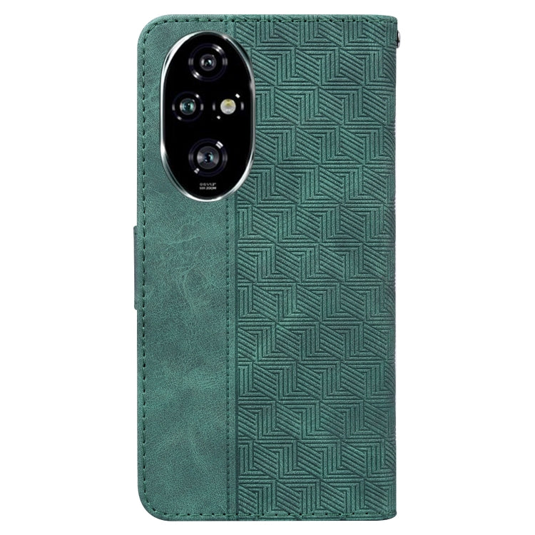 For Honor 200 Pro Geometric Embossed Leather Phone Case