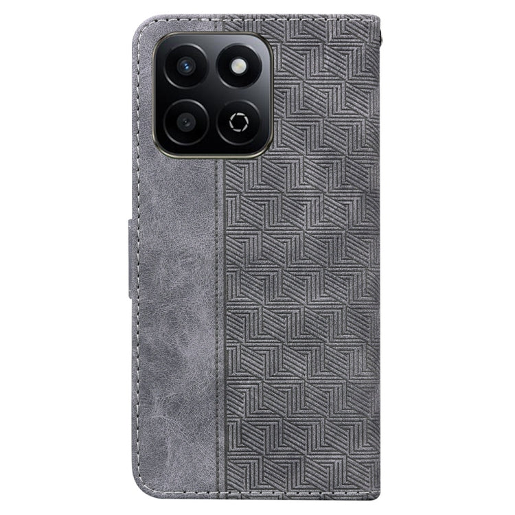 For Honor Play 60 Plus Geometric Embossed Leather Phone Case