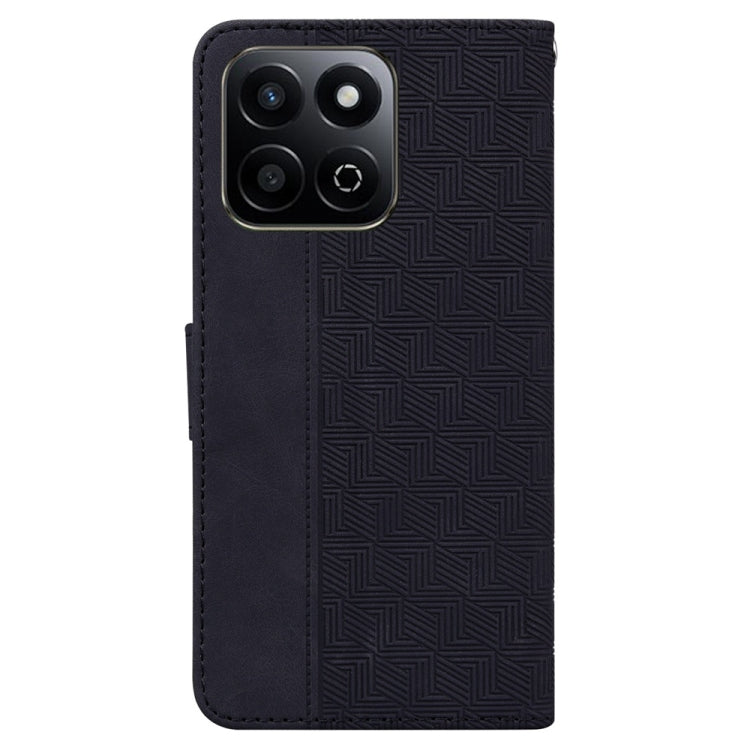 For Honor Play 60 Plus Geometric Embossed Leather Phone Case