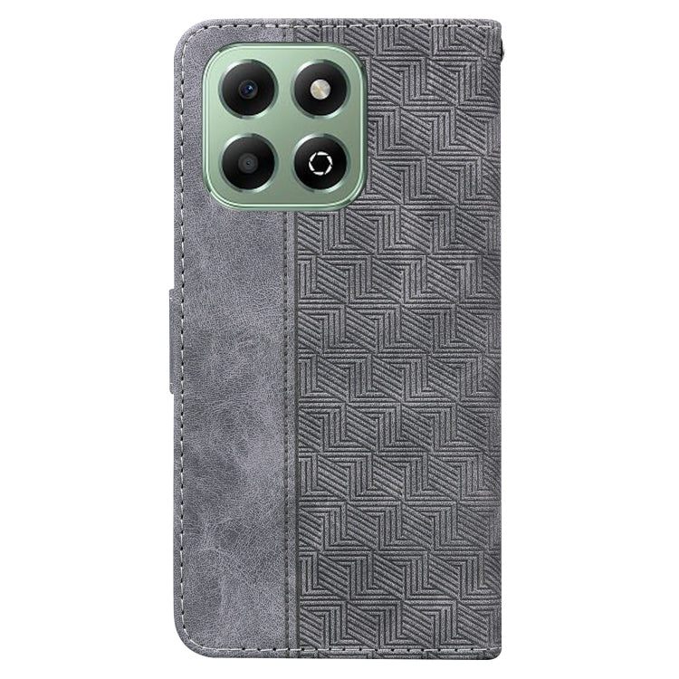 For Honor X6b Geometric Embossed Leather Phone Case