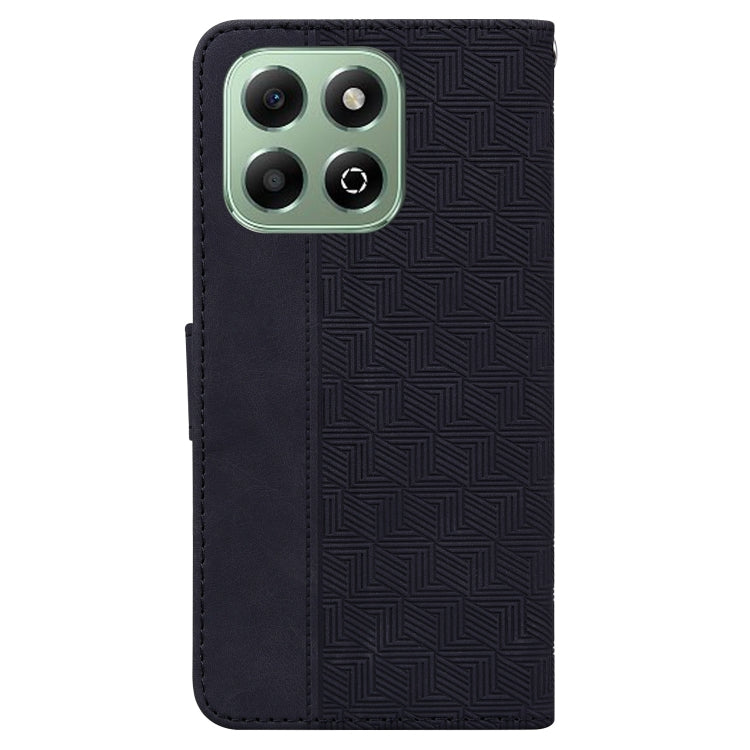 For Honor X6b Geometric Embossed Leather Phone Case