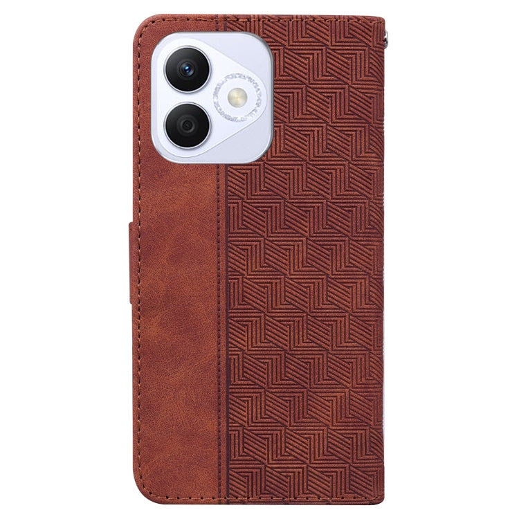 For Honor X60i Geometric Embossed Leather Phone Case