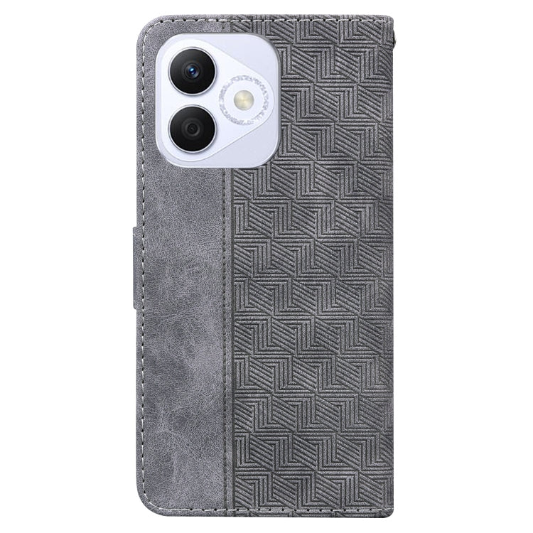 For Honor X60i Geometric Embossed Leather Phone Case