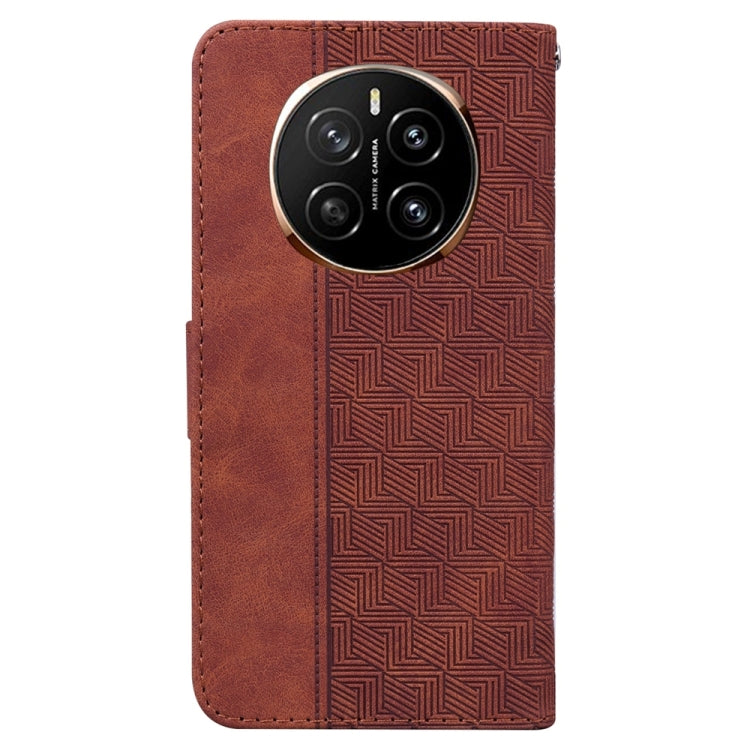For Honor Magic7 Geometric Embossed Leather Phone Case