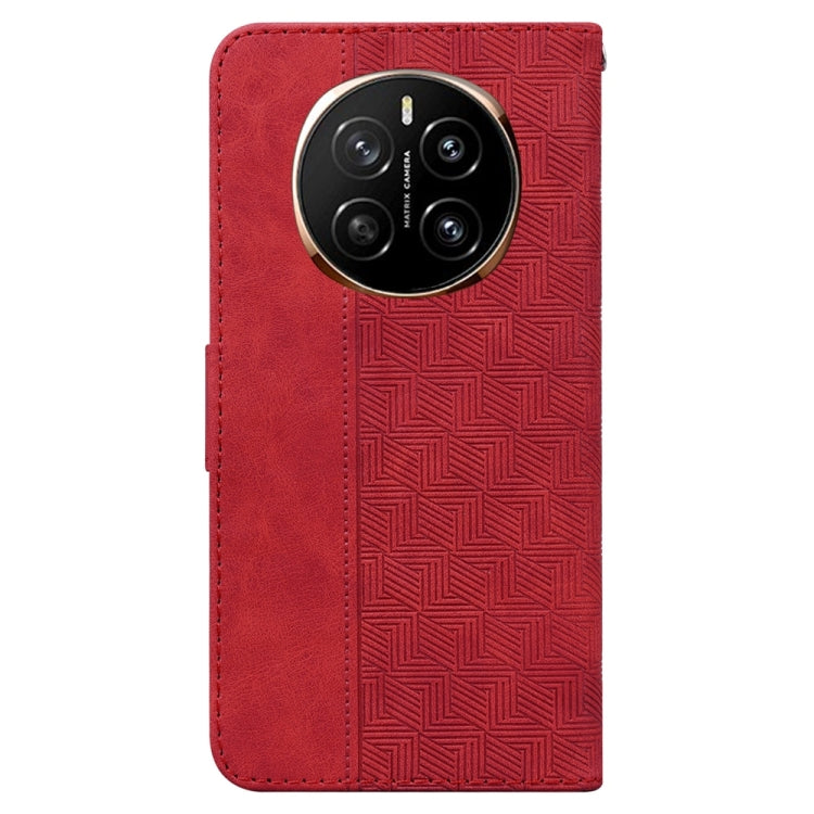 For Honor Magic7 Geometric Embossed Leather Phone Case