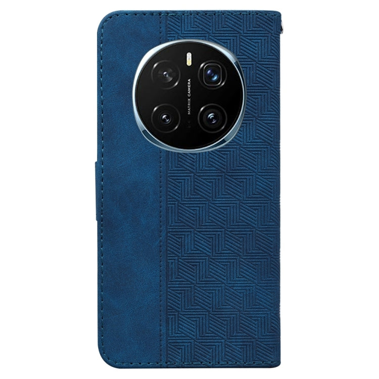 For Honor Magic7 Pro Geometric Embossed Leather Phone Case