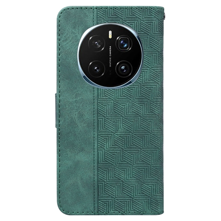 For Honor Magic7 Pro Geometric Embossed Leather Phone Case