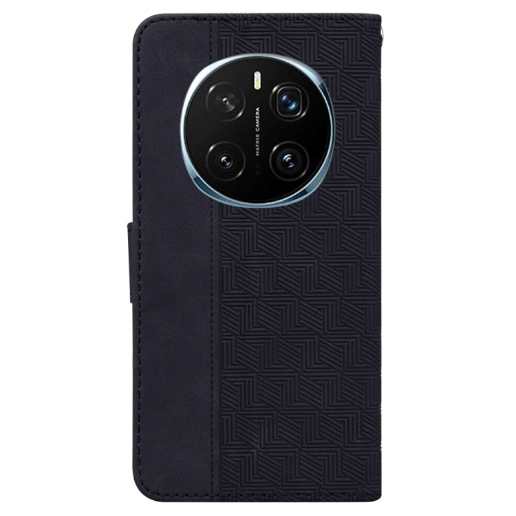 For Honor Magic7 Pro Geometric Embossed Leather Phone Case