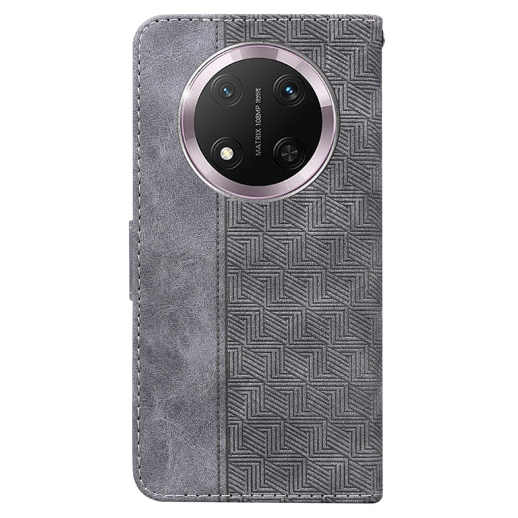 For Honor X9c Geometric Embossed Leather Phone Case