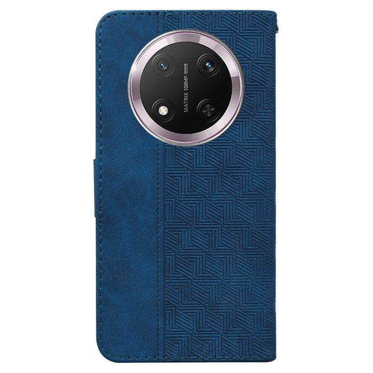 For Honor X9c Geometric Embossed Leather Phone Case