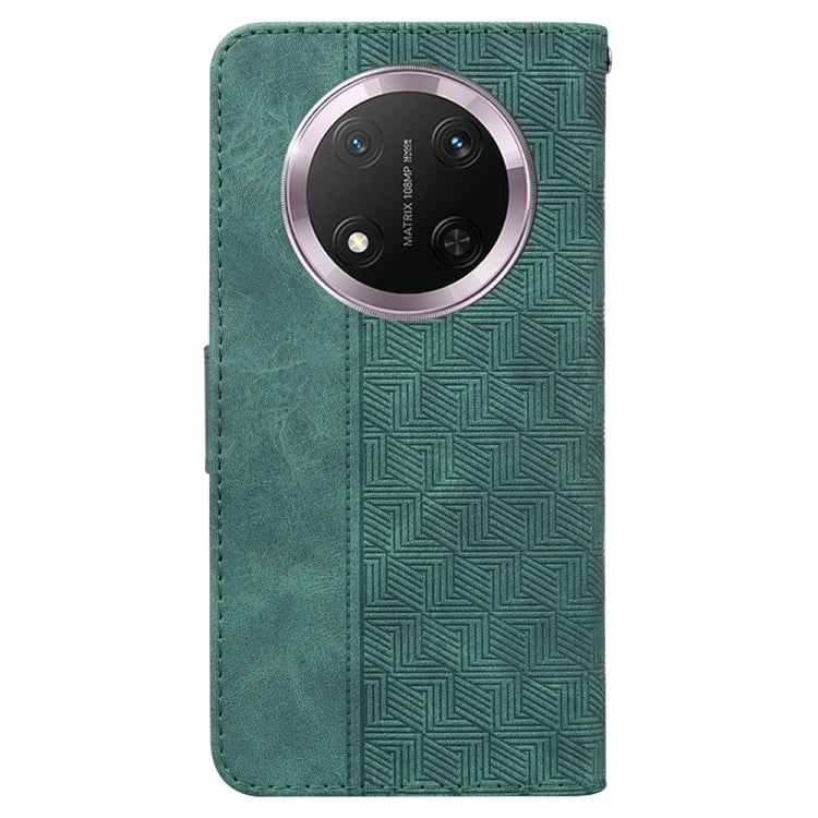 For Honor X9c Geometric Embossed Leather Phone Case