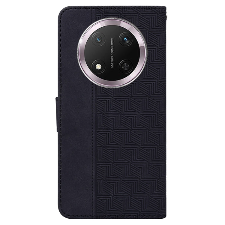 For Honor X9c Geometric Embossed Leather Phone Case