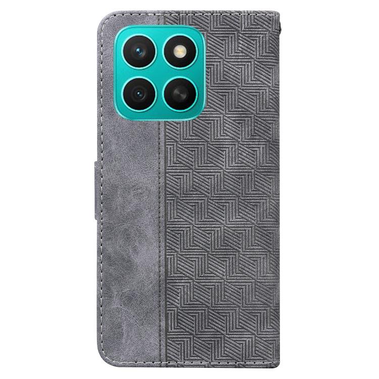 For Honor X8c 4G Geometric Embossed Leather Phone Case