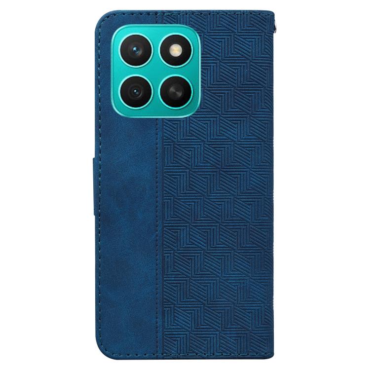 For Honor X8c 4G Geometric Embossed Leather Phone Case