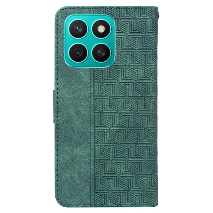 For Honor X8c 4G Geometric Embossed Leather Phone Case