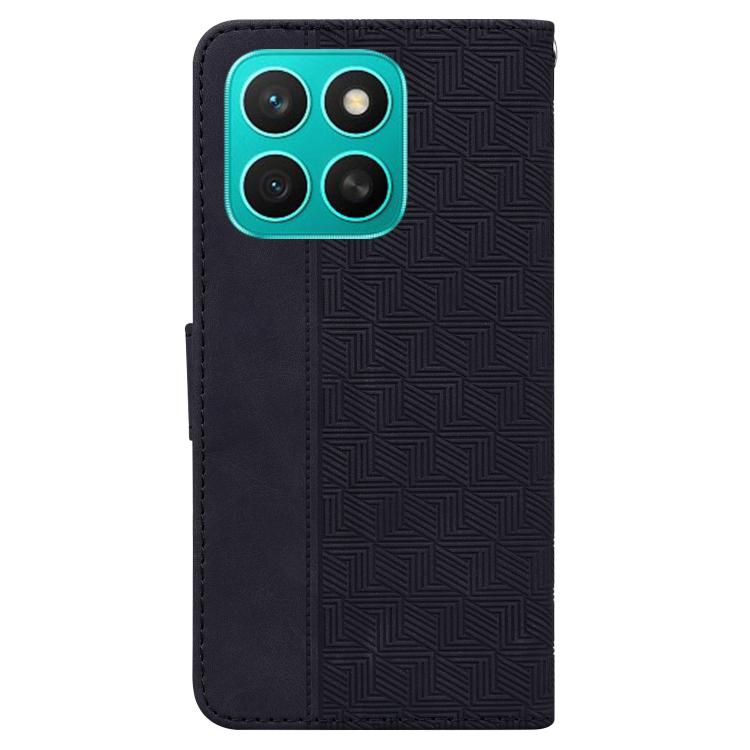For Honor X8c 4G Geometric Embossed Leather Phone Case