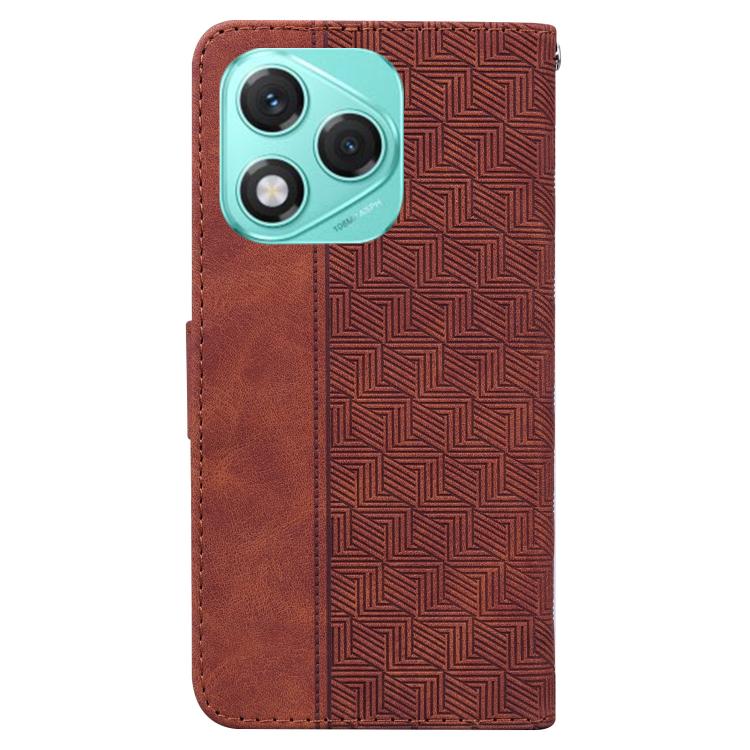For Honor 400 Lite Global Geometric Embossed Leather Phone Case