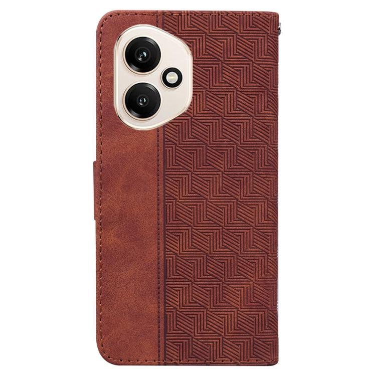 For Honor 400 Global 156.5mm Geometric Embossed Leather Phone Case
