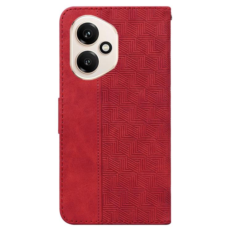 For Honor 400 Global 156.5mm Geometric Embossed Leather Phone Case