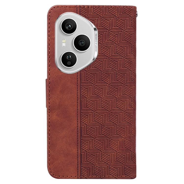 For Honor 400 Pro Global 160.8mm Geometric Embossed Leather Phone Case