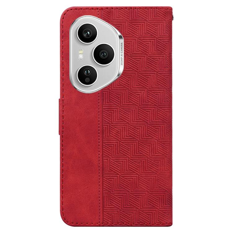 For Honor 400 Pro Global 160.8mm Geometric Embossed Leather Phone Case
