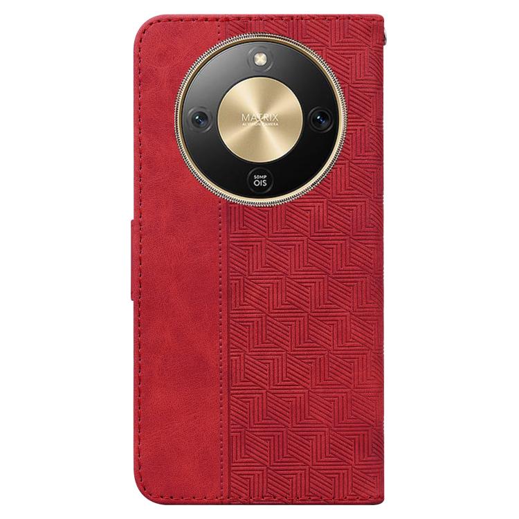 For Honor X70 5G Geometric Embossed Leather Phone Case