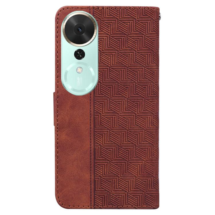For Honor Play 70 Plus Geometric Embossed Leather Phone Case