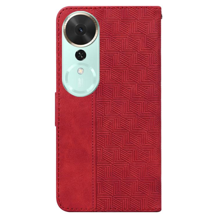 For Honor Play 70 Plus Geometric Embossed Leather Phone Case