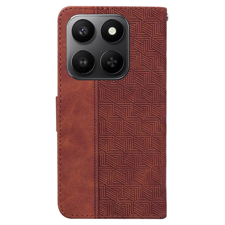 For Honor 400 Smart 4G / 5G Geometric Embossed Leather Phone Case