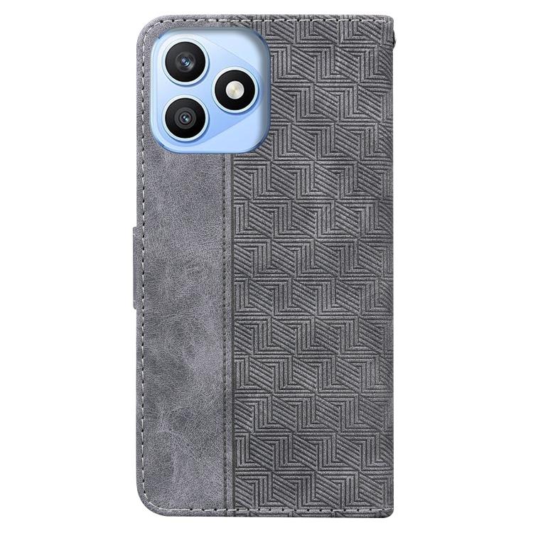 For Honor X8d 4G Geometric Embossed Leather Phone Case