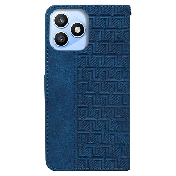 For Honor X8d 4G Geometric Embossed Leather Phone Case