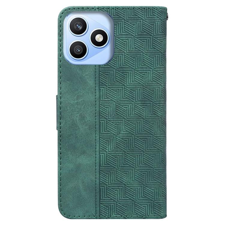 For Honor X8d 4G Geometric Embossed Leather Phone Case