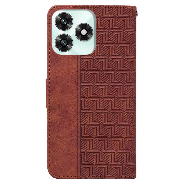 For Honor X5c 4G / X5c Plus Geometric Embossed Leather Phone Case