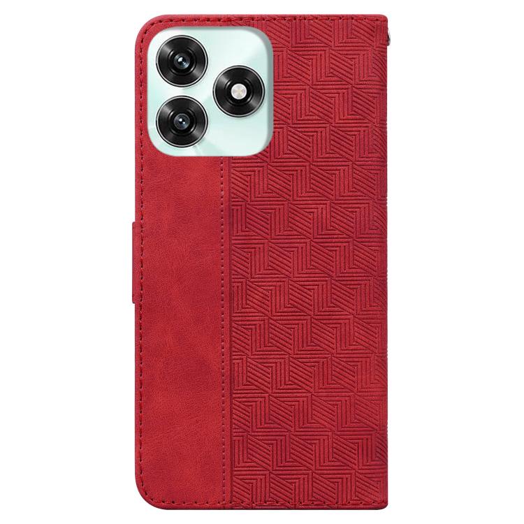 For Honor X5c 4G / X5c Plus Geometric Embossed Leather Phone Case