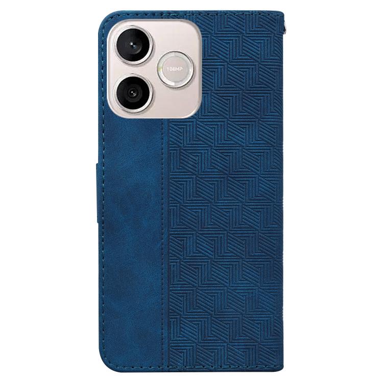 For Honor 600 Lite Global Geometric Embossed Leather Phone Case