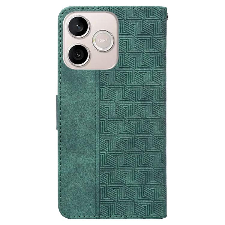 For Honor 600 Lite Global Geometric Embossed Leather Phone Case