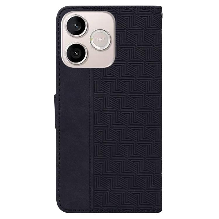 For Honor 600 Lite Global Geometric Embossed Leather Phone Case