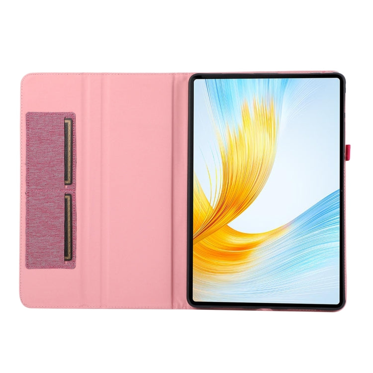 For Honor Pad X8a / X9 Fabric Texture Horizontal Flip Leather Tablet Case
