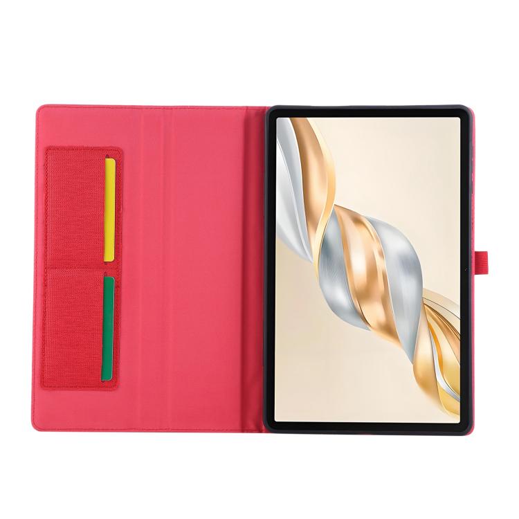 For Honor Pad X9a Fabric Texture Horizontal Flip Leather Tablet Case
